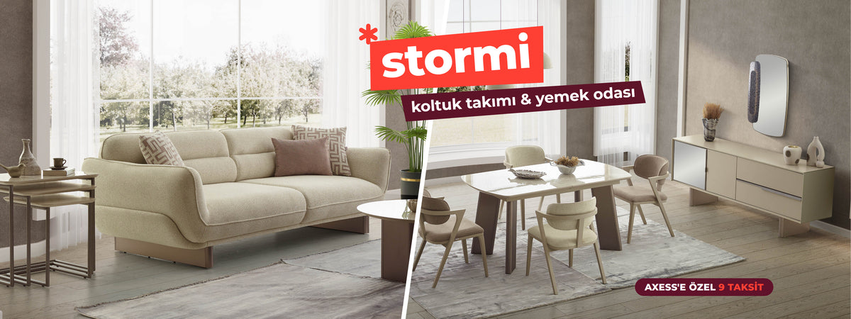 Stormi koltuk takımı ve yemek odası - Axess'e özel 9 taksit